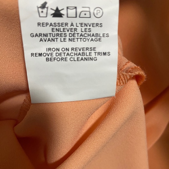 Le Chateau Peach Asymmetrical Hem Dress - Picture 9 of 12